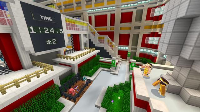 Screenshot of the Minecraft Bedrock Marketplace product Grid Runners created by Noxcrew.