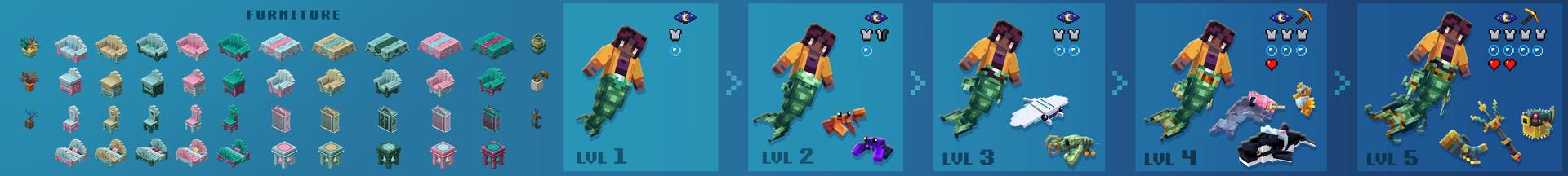Panorama of the Minecraft Bedrock Marketplace product Mermaid Life Add-On created by Noxcrew.