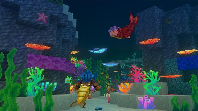Screenshot of the Minecraft Bedrock Marketplace product Mermaid Life Add-On created by Noxcrew.
