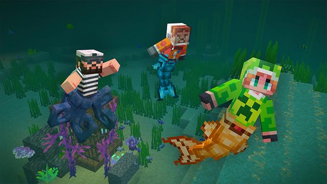 Screenshot of the Minecraft Bedrock Marketplace product Mermaid Life Add-On created by Noxcrew.