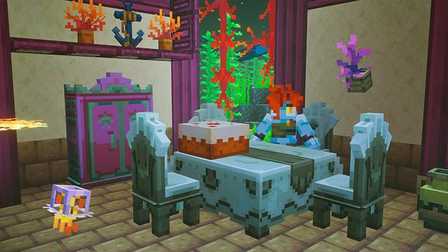 Screenshot of the Minecraft Bedrock Marketplace product Mermaid Life Add-On created by Noxcrew.