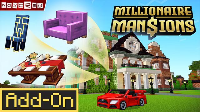 Thumbnail of the Minecraft Bedrock Marketplace product Millionaire Mansions Add-On created by Noxcrew.
