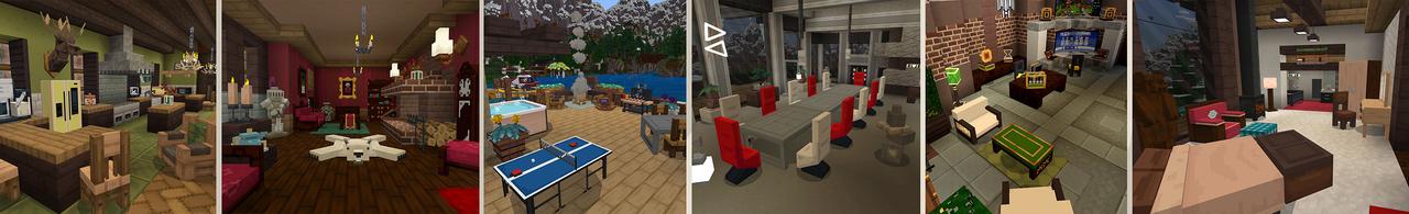Panorama of the Minecraft Bedrock Marketplace product Millionaire Mansions: Winter created by Noxcrew.