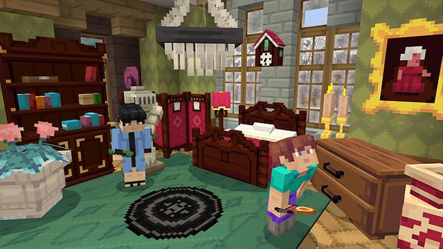 Screenshot of the Minecraft Bedrock Marketplace product Millionaire Mansions: Winter created by Noxcrew.