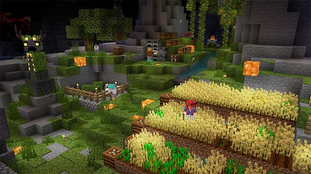 Screenshot of the Minecraft Bedrock Marketplace product Moss Block Challenge created by Noxcrew.