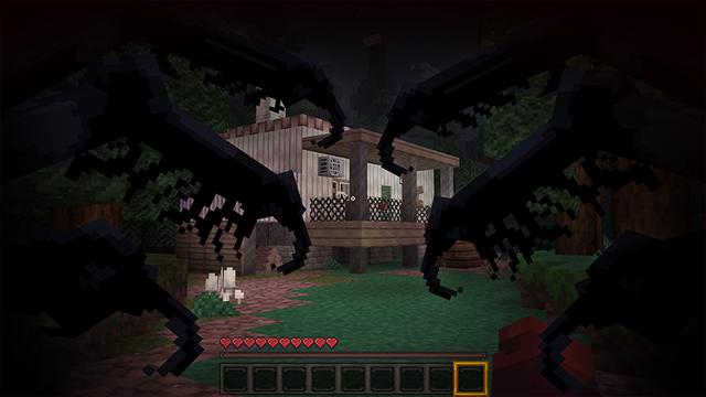 Screenshot of the Minecraft Bedrock Marketplace product Mothman created by Noxcrew.