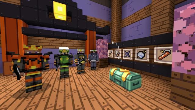 Screenshot of the Minecraft Bedrock Marketplace product Ninjas of Zombie City created by Noxcrew.