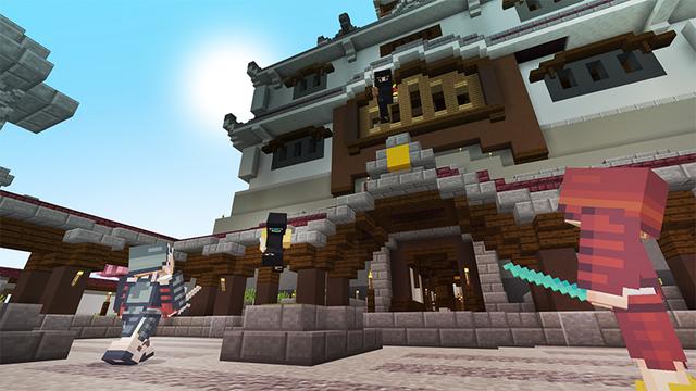 Screenshot of the Minecraft Bedrock Marketplace product Ninjas VS Samurai Spawn created by Noxcrew.