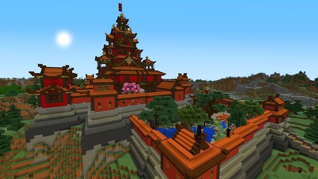 Screenshot of the Minecraft Bedrock Marketplace product Ninjas VS Samurai Spawn created by Noxcrew.