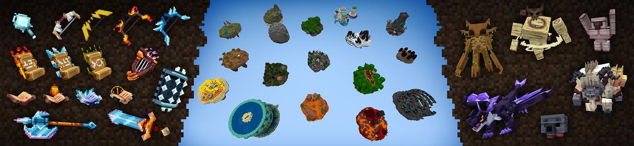 Panorama of the Minecraft Bedrock Marketplace product One Block created by Noxcrew.