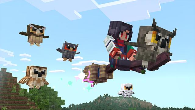 Screenshot of the Minecraft Bedrock Marketplace product Owls Add-On created by Noxcrew.