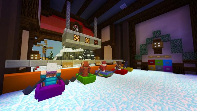 Screenshot of the Minecraft Bedrock Marketplace product Ready Sled Go! created by Noxcrew.