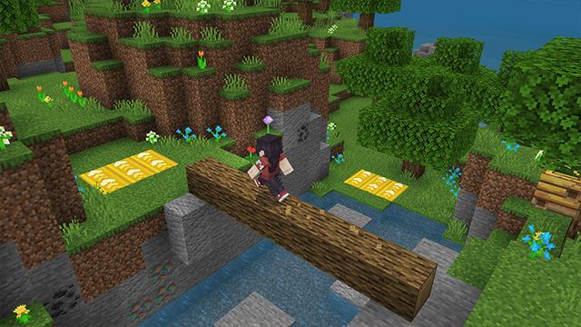 Screenshot of the Minecraft Bedrock Marketplace product Run Swim Fly Parkour created by Noxcrew.