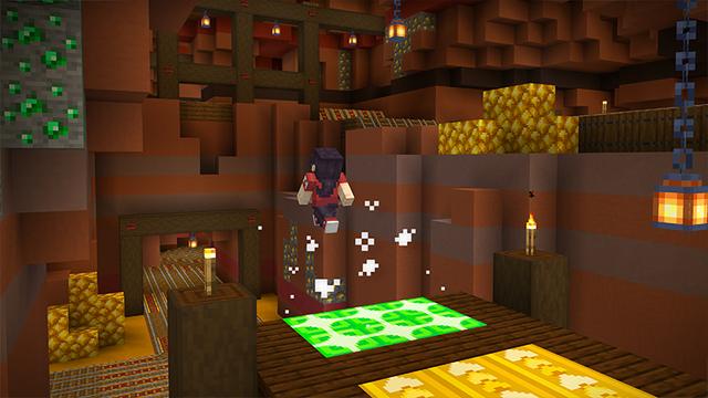 Screenshot of the Minecraft Bedrock Marketplace product Run Swim Fly Parkour created by Noxcrew.