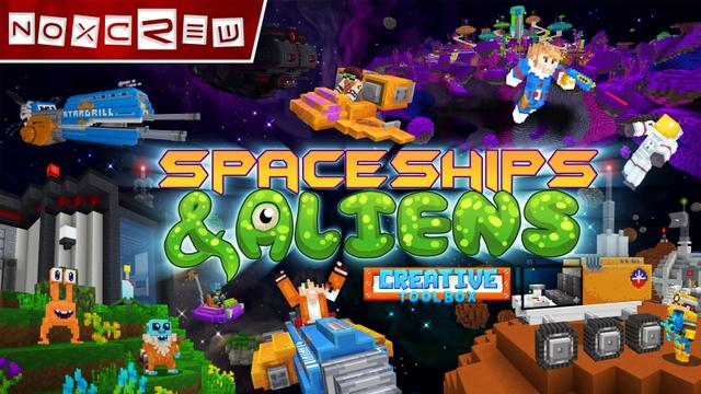 Thumbnail of the Minecraft Bedrock Marketplace product Spaceships & Aliens created by Noxcrew.
