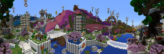 Panorama of the Minecraft Bedrock Marketplace product Spring Mini-Games Festival created by Noxcrew.
