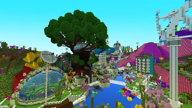 Screenshot of the Minecraft Bedrock Marketplace product Spring Mini-Games Festival created by Noxcrew.