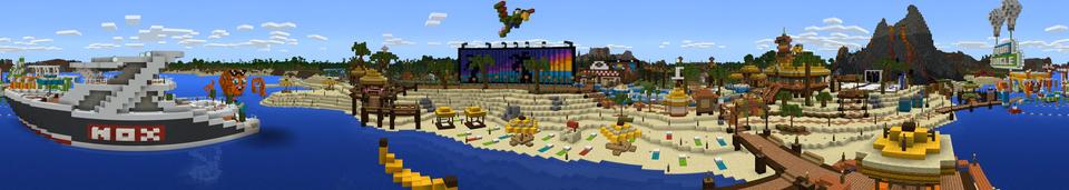 Panorama of the Minecraft Bedrock Marketplace product Summer Mini-Games Festival created by Noxcrew.