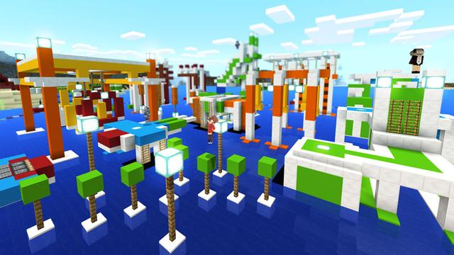 Screenshot of the Minecraft Bedrock Marketplace product Summer Mini-Games Festival created by Noxcrew.