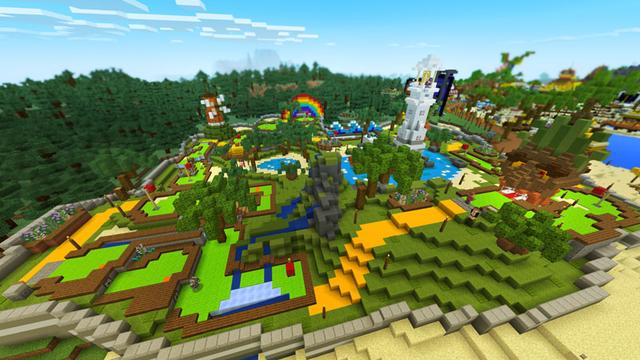 Screenshot of the Minecraft Bedrock Marketplace product Summer Mini-Games Festival created by Noxcrew.