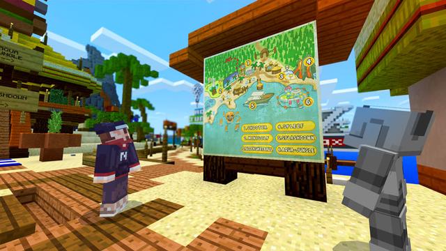 Screenshot of the Minecraft Bedrock Marketplace product Summer Mini-Games Festival created by Noxcrew.
