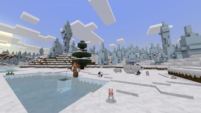 Screenshot of the Minecraft Bedrock Marketplace product Tiny Footprints Texture Pack created by Noxcrew.