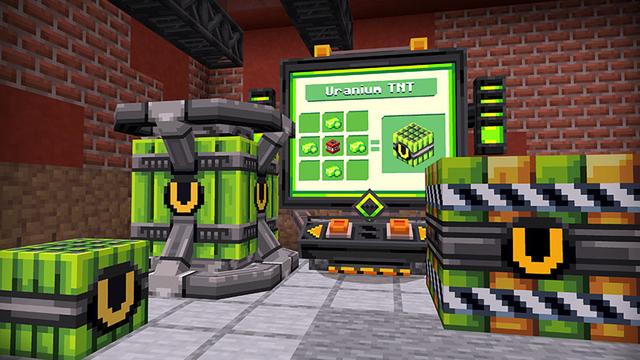Screenshot of the Minecraft Bedrock Marketplace product Uranium Ore created by Noxcrew.