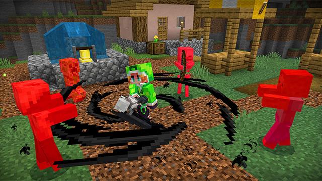 Screenshot of the Minecraft Bedrock Marketplace product Void Weapons created by Noxcrew.