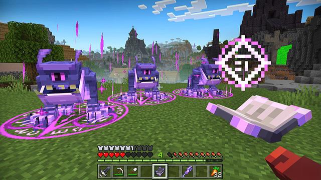 Screenshot of the Minecraft Bedrock Marketplace product Void Weapons created by Noxcrew.