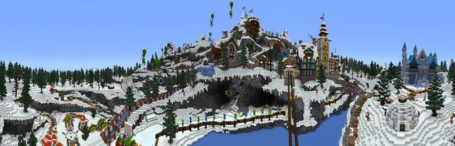 Panorama of the Minecraft Bedrock Marketplace product Winter Mini-Games Festival created by Noxcrew.