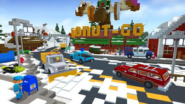 Screenshot of the Minecraft Bedrock Marketplace product World of Cars created by Noxcrew.