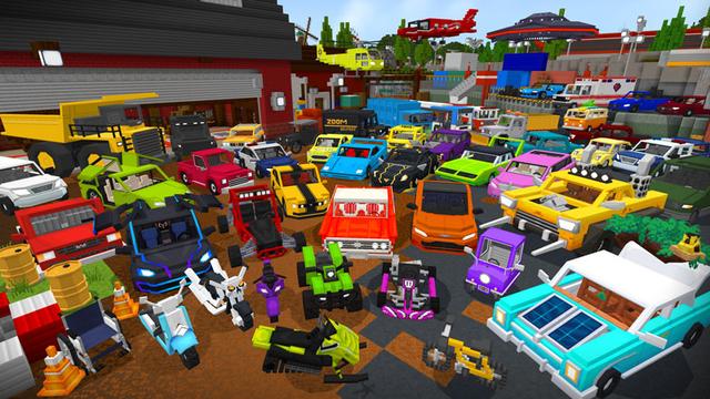 Screenshot of the Minecraft Bedrock Marketplace product World of Cars created by Noxcrew.