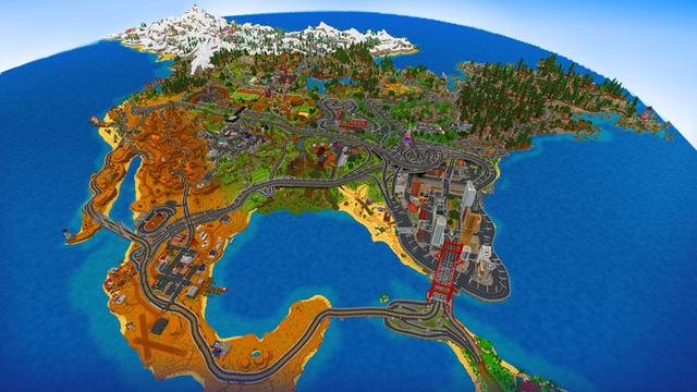 Screenshot of the Minecraft Bedrock Marketplace product World of Cars created by Noxcrew.