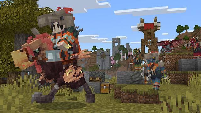 Screenshot of the Minecraft Bedrock Marketplace product AdventureCraft Add-On created by Octovon.