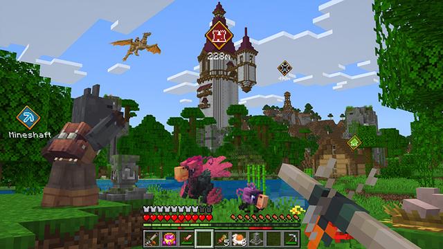 Screenshot of the Minecraft Bedrock Marketplace product AdventureCraft Add-On created by Octovon.