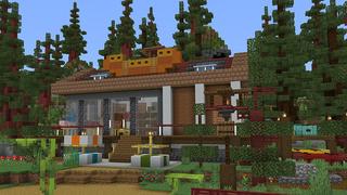 Screenshot of the Minecraft Bedrock Marketplace product Cherry Lake Cabin created by Octovon.