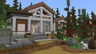 Screenshot of the Minecraft Bedrock Marketplace product Cherry Lake Cabin created by Octovon.