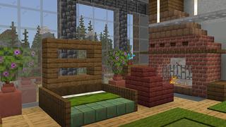 Screenshot of the Minecraft Bedrock Marketplace product Cherry Lake Cabin created by Octovon.