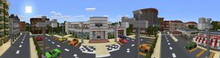 Panorama of the Minecraft Bedrock Marketplace product Concesionario de coches urbanos created by Octovon.