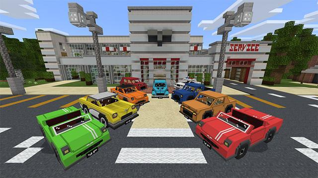Screenshot of the Minecraft Bedrock Marketplace product City Car Dealership created by Octovon.
