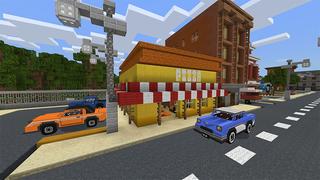 Screenshot of the Minecraft Bedrock Marketplace product Concesionario de coches urbanos created by Octovon.