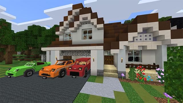 Screenshot of the Minecraft Bedrock Marketplace product City Car Dealership created by Octovon.