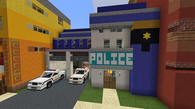 Screenshot of the Minecraft Bedrock Marketplace product City Car Dealership created by Octovon.