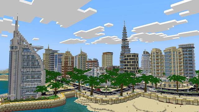 Screenshot of the Minecraft Bedrock Marketplace product Cityscapes Dubai created by Octovon.