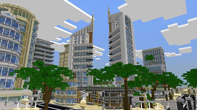 Screenshot of the Minecraft Bedrock Marketplace product Cityscapes Dubai created by Octovon.