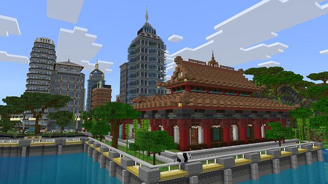 Screenshot of the Minecraft Bedrock Marketplace product Cityscapes Hong Kong created by Octovon.