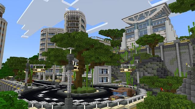 Screenshot of the Minecraft Bedrock Marketplace product Cityscapes Hong Kong created by Octovon.