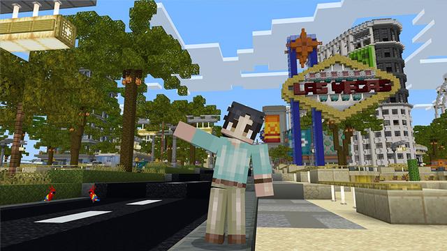 Screenshot of the Minecraft Bedrock Marketplace product Cityscapes Las Vegas created by Octovon.