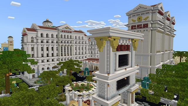Screenshot of the Minecraft Bedrock Marketplace product Cityscapes Las Vegas created by Octovon.