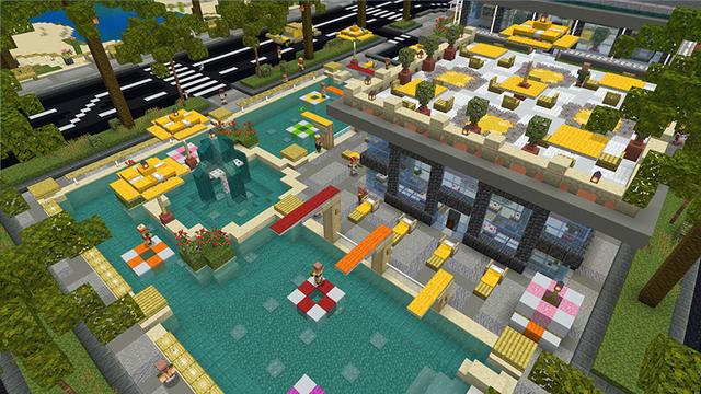 Screenshot of the Minecraft Bedrock Marketplace product Cityscapes Las Vegas created by Octovon.